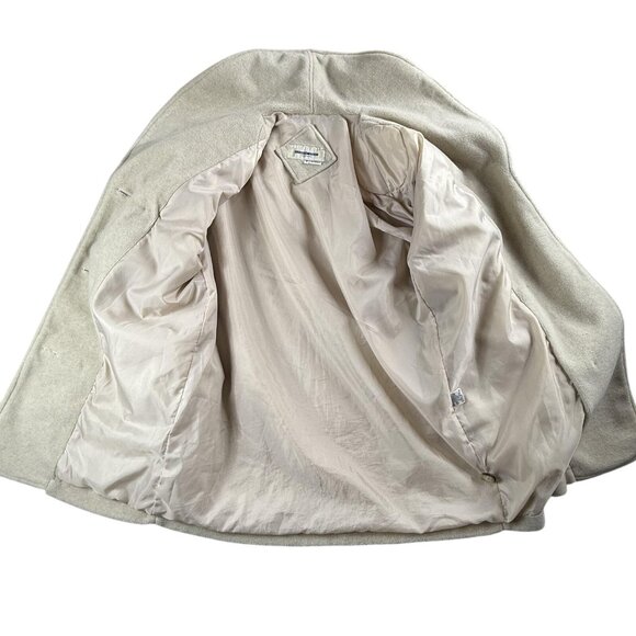 Mulberry Street Coat Womens Medium Shawl Collar Double Breasted Country Trench - Picture 3 of 13